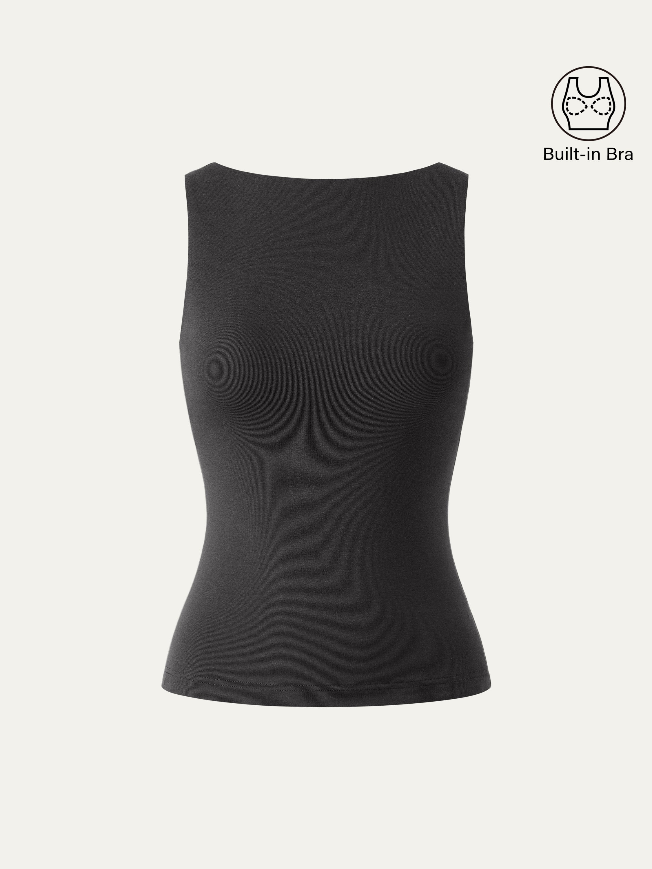 OGL Stretch Cotton Boatneck Brami Tank – OGLmove