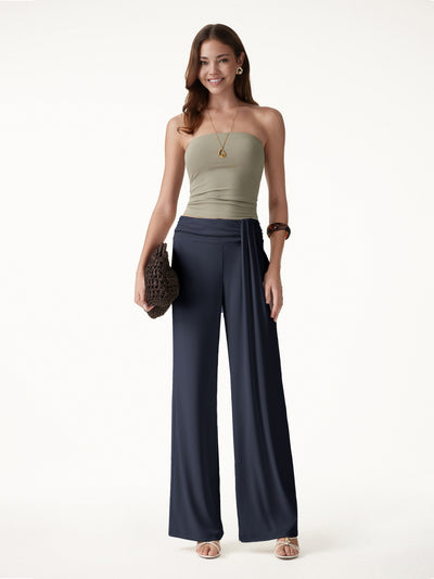OGLmove Mid-Rise Relaxed Wide-Leg Lounge Pants Regular Deep Navy