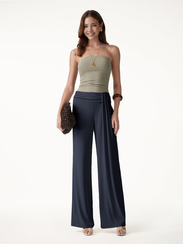 OGLmove Mid-Rise Relaxed Wide-Leg Lounge Pants Regular Deep Navy