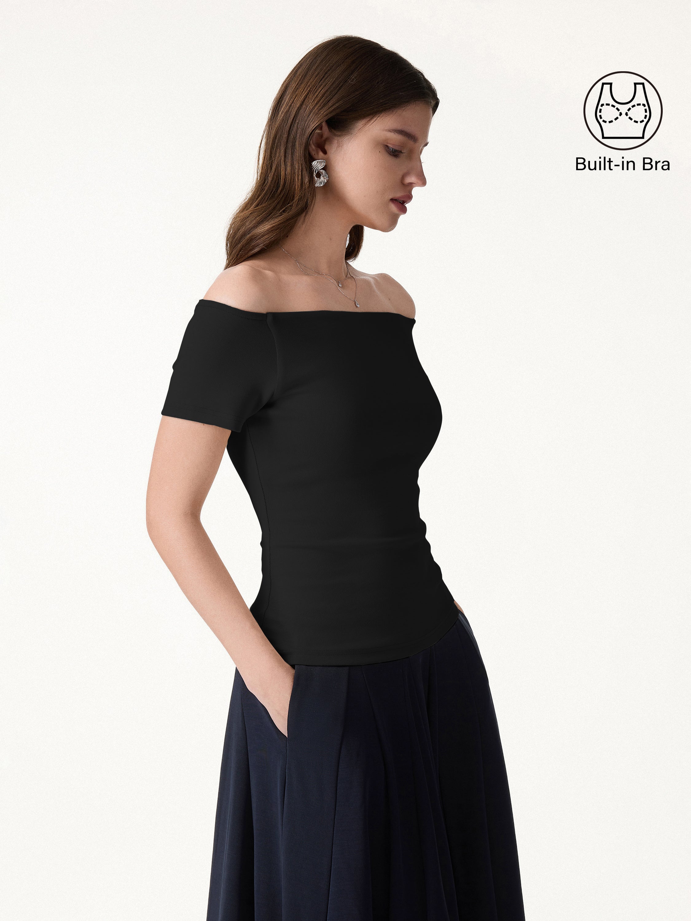 Off The Shoulder Tops With Built in Bra – OGLmove