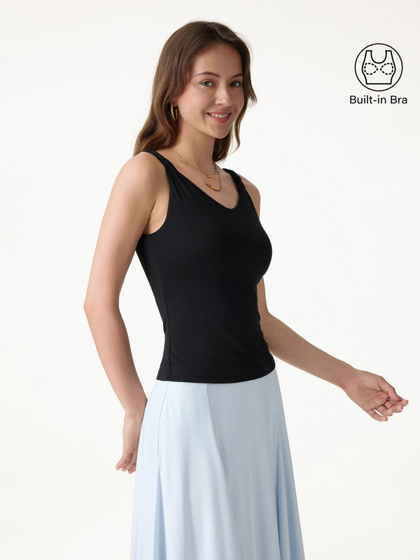 OGLmove CoolTouch Twisted Strap V-Neck Bra Tank Black XS