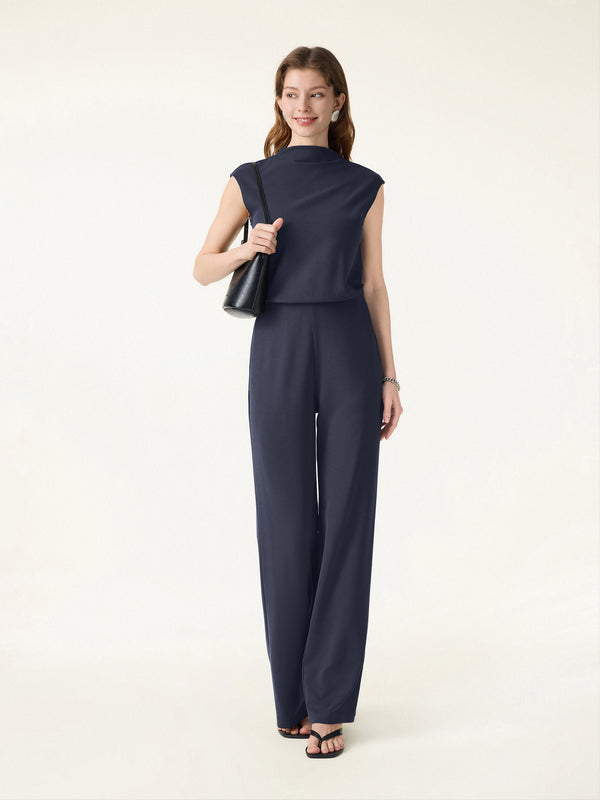 OGLmove Travel-Friendly Easy-to-Take-Off Jumpsuit Yankees Blue XS