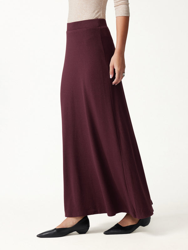 OGLmove Eco-Mousse® High-Rise A-Line Maxi Skirt Ruby Berry XXS