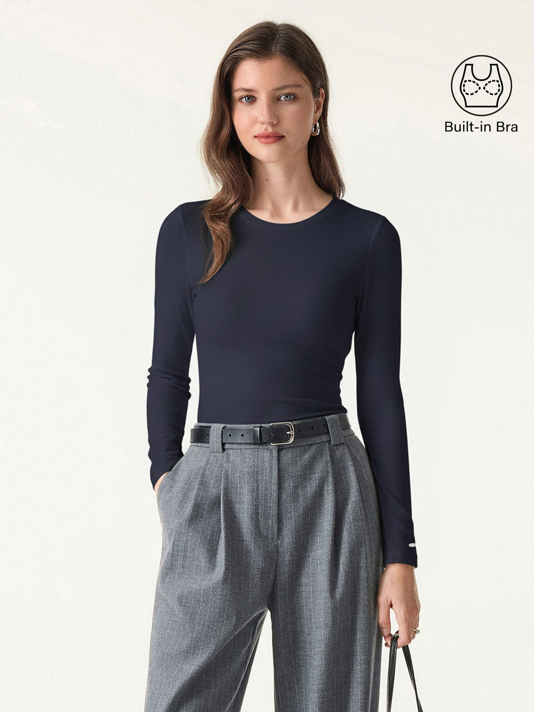 LiteWarm Crewneck Long Sleeve Brami Midnight Navy XS