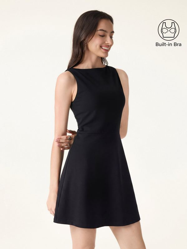 fit and flare dress with built in bra Built In Bra Dress