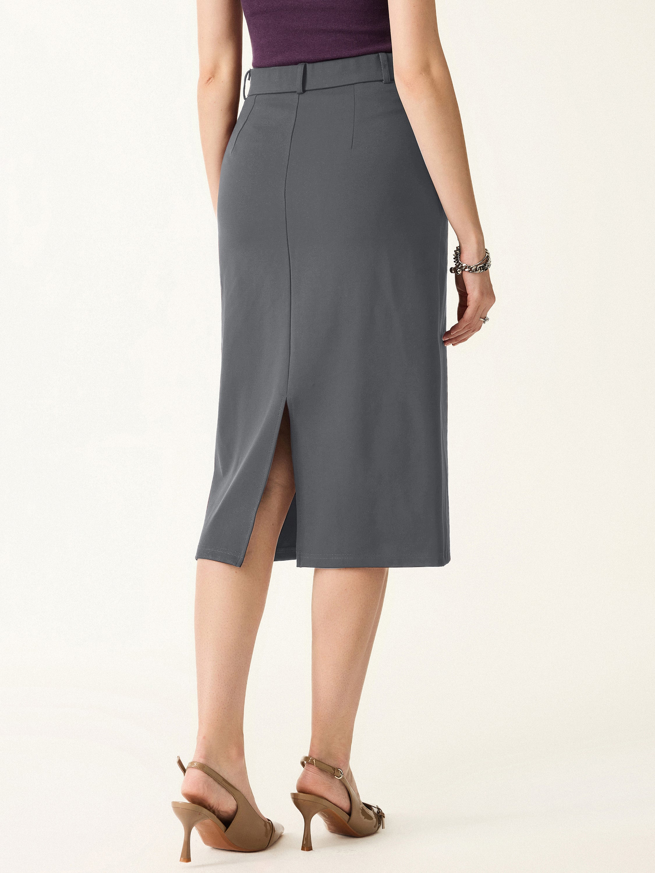 OGL Essential A-line Midi Skirt with Zippered Pockets – OGLmove