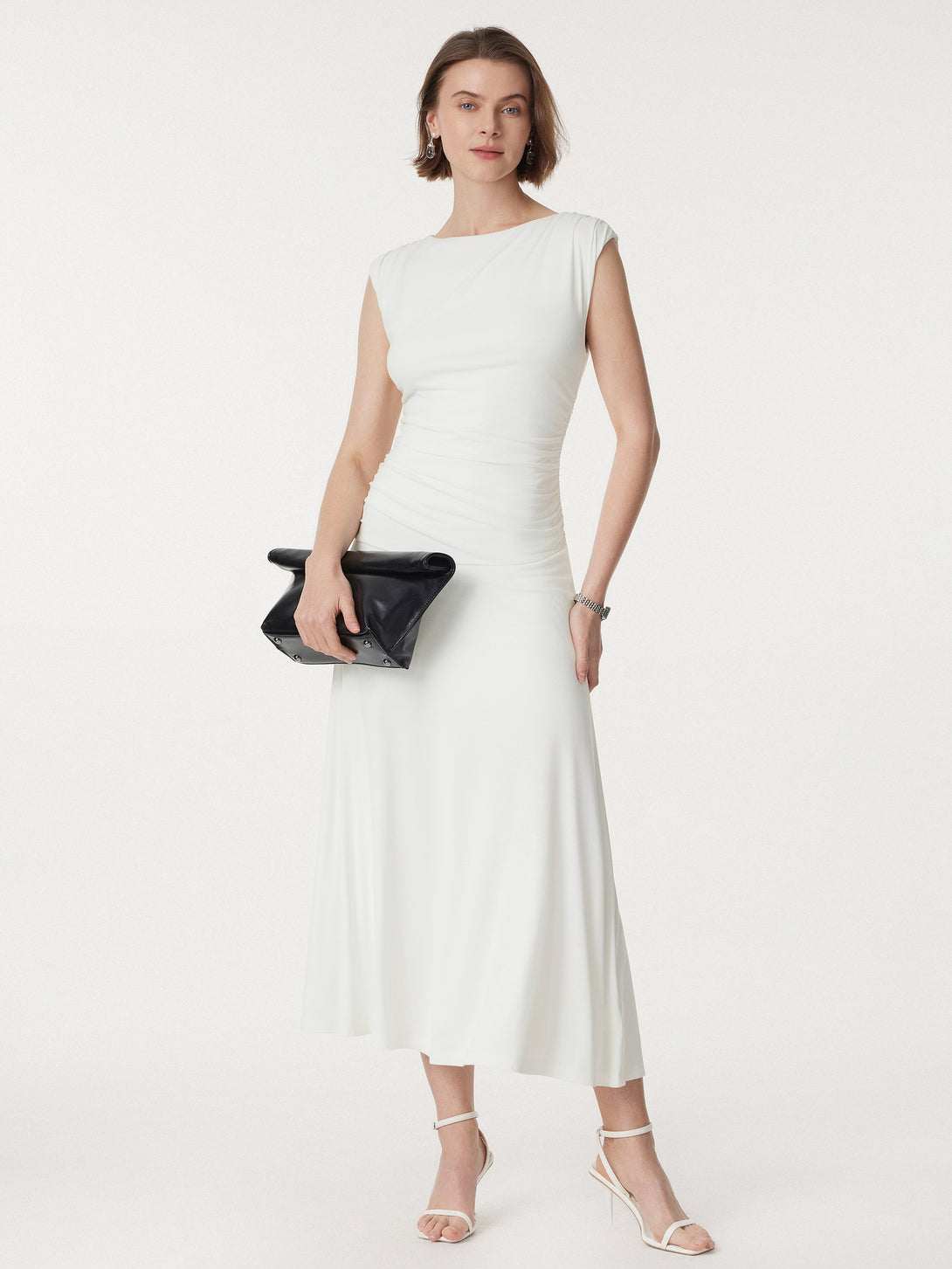 Breezy Cooling Side Ruched Maxi Dress