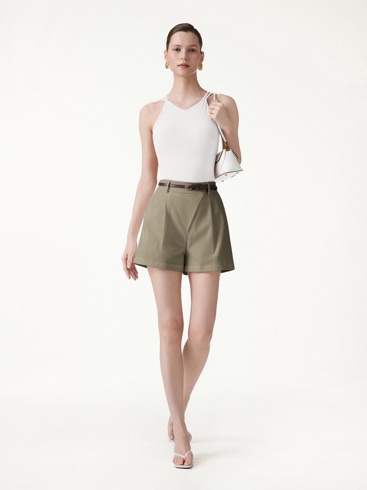 Not See Thru Linen Like Line Shorts