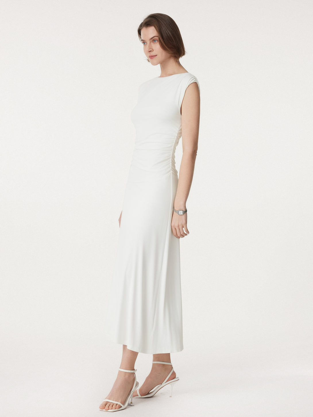 Breezy Cooling Side Ruched Maxi Dress