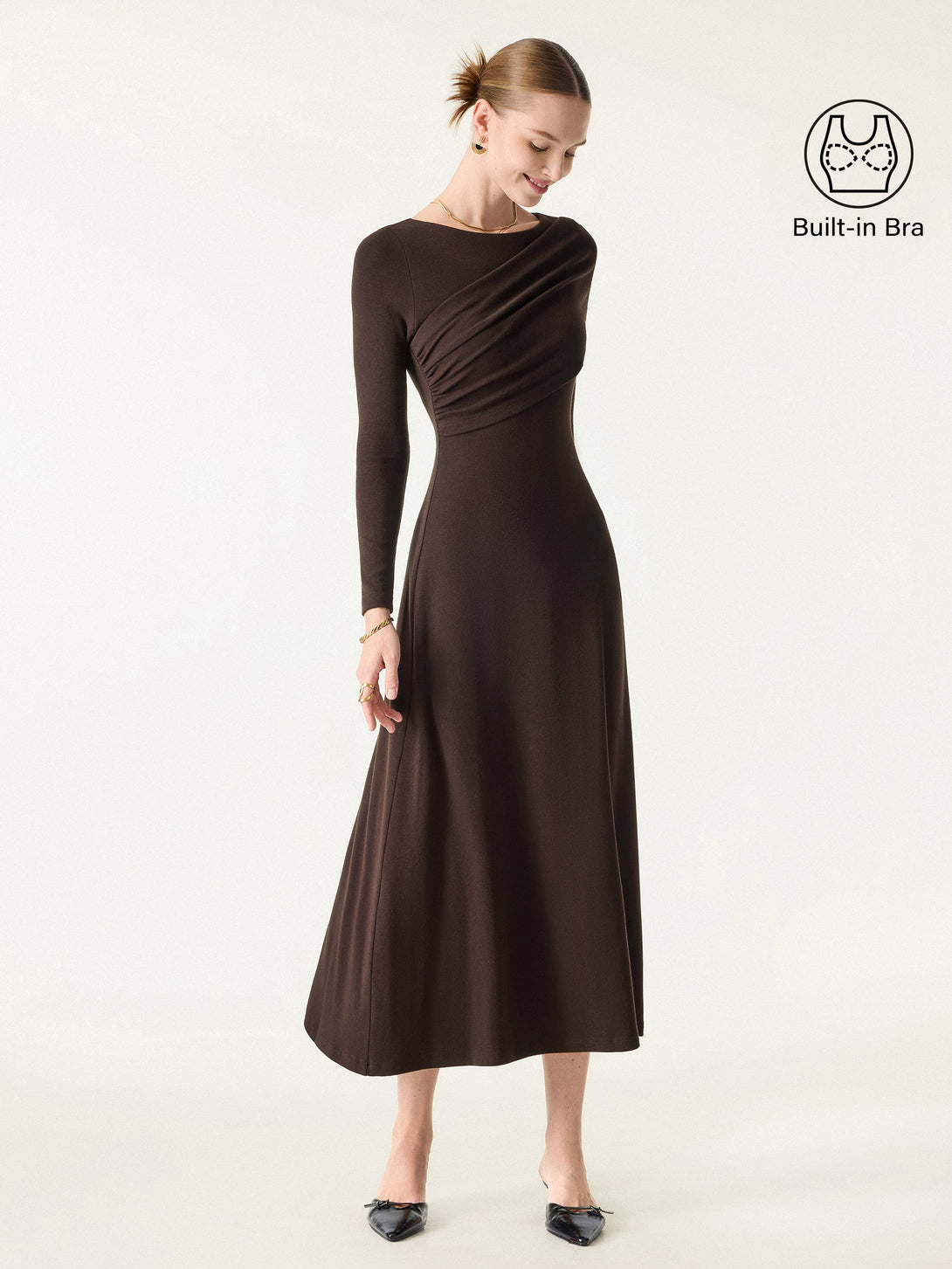 Boatneck Midi Brami Dress