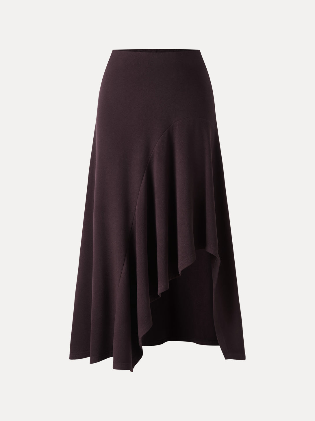 Flowy A-line Asymmetrical Midi Skirt