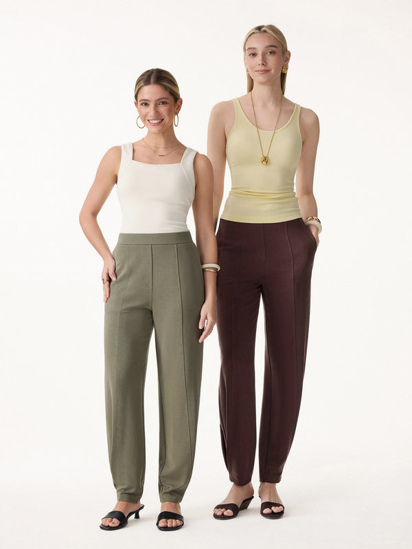 OGLmove Sandwashed Mid Rise Cropped Balloon Pants