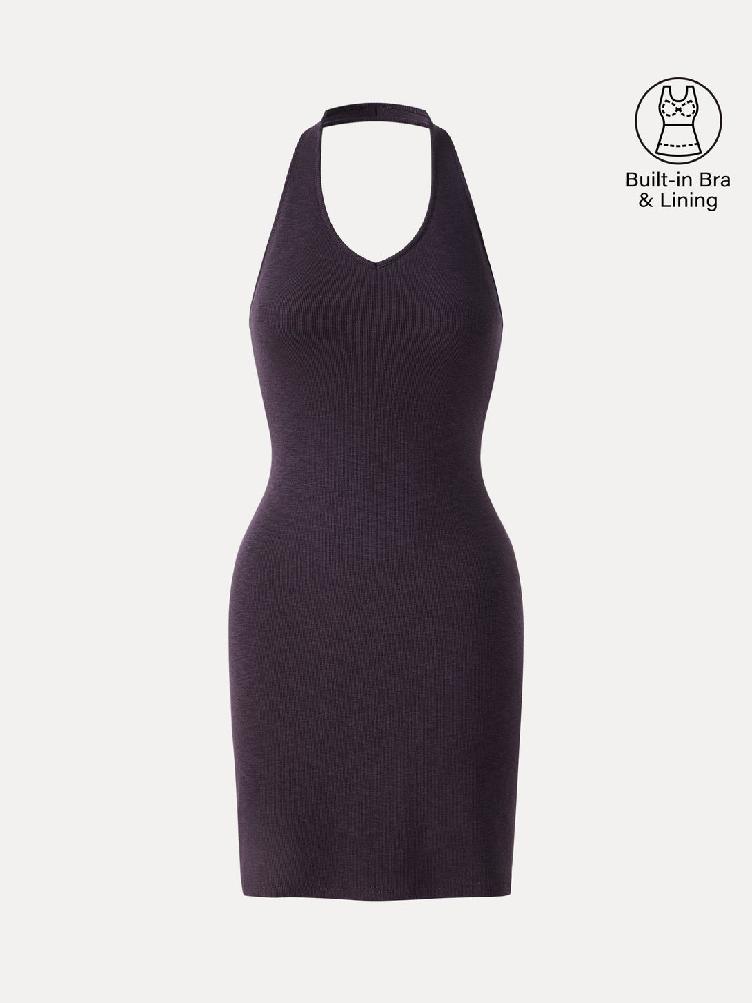 Casual Going Out Slim Fit Purple Gloam/XL Mini Dresses Sleeveless Halterneck Women Dresses OGLmove