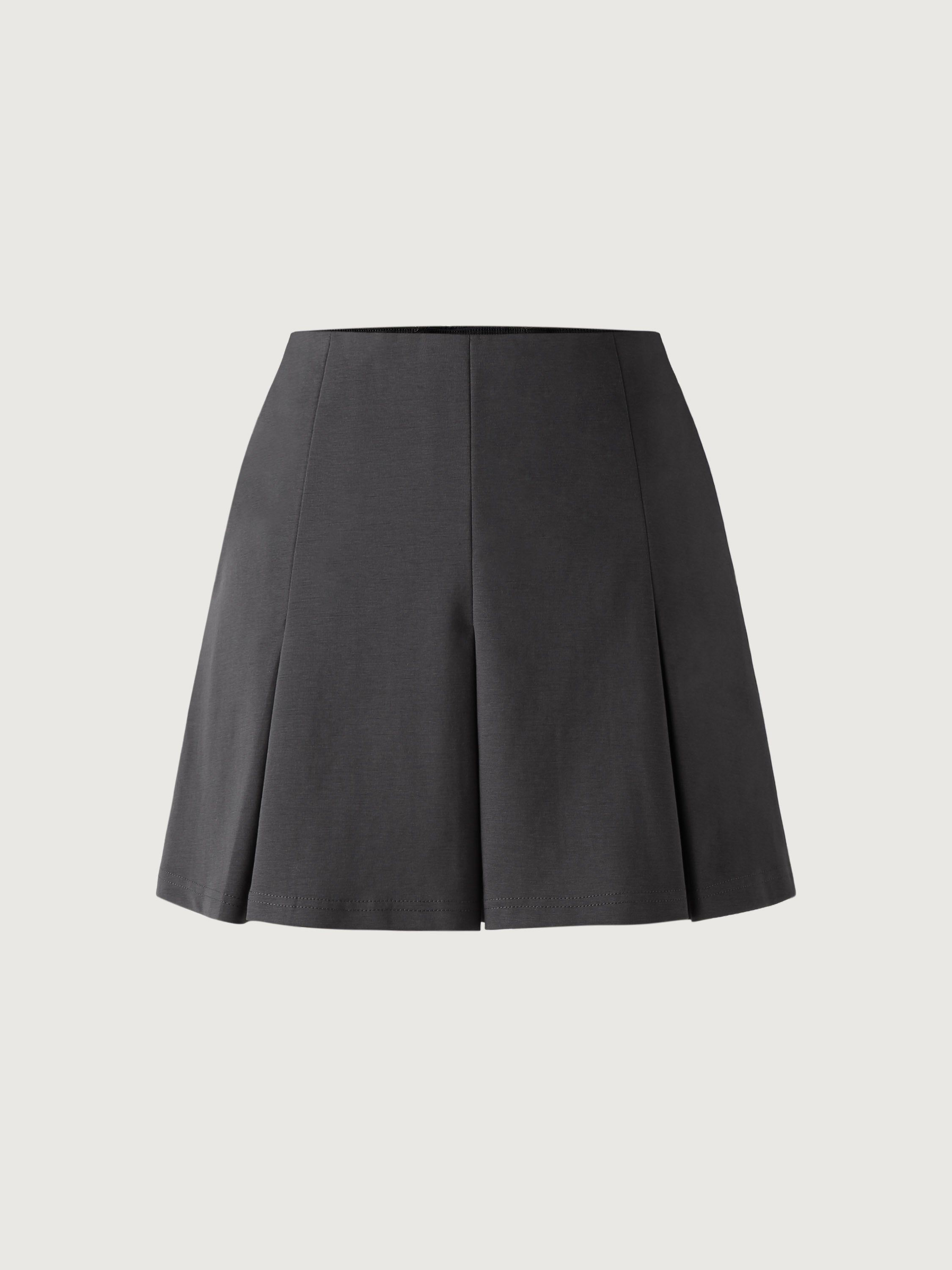 Pleated Mini Skort - White