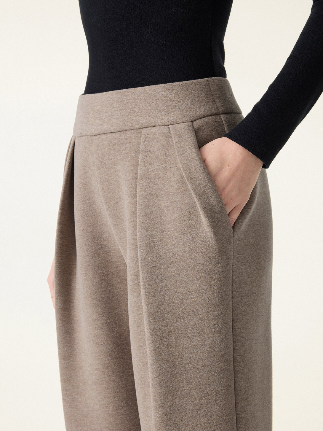 FuzzLuxe Mid Rise Straight Leg Pull-on Pants with Pockets