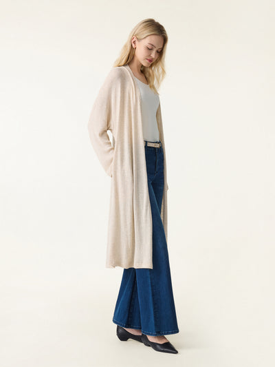 Soft Drape Open Front Cardigan with Pockets