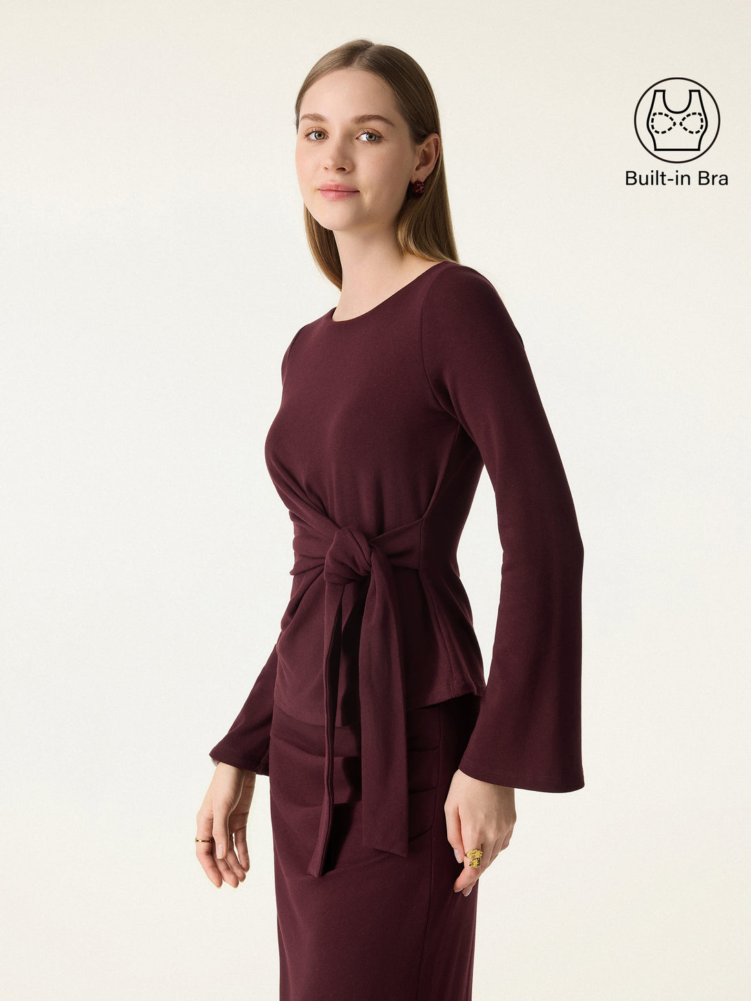 Bow-Tie Belted Bell Sleeve Brami