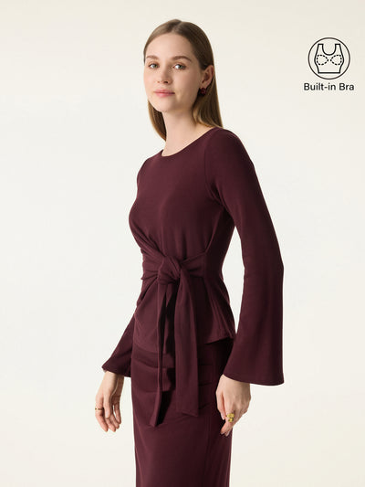Bow-Tie Belted Bell Sleeve Brami