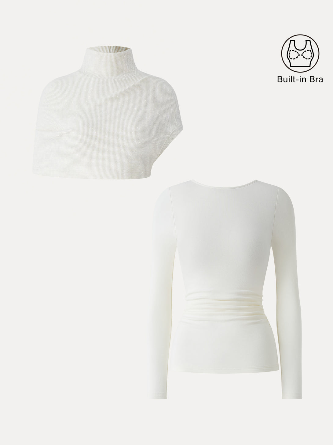 Shimmering Turtleneck Cap with Boatneck Brami