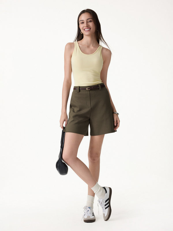 OGLmove Air Cotton Mid-Rise Travel Shorts with Pockets