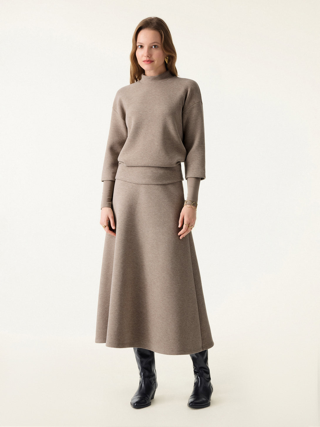 FuzzLuxe Essential Midi A-line Circle Skirt