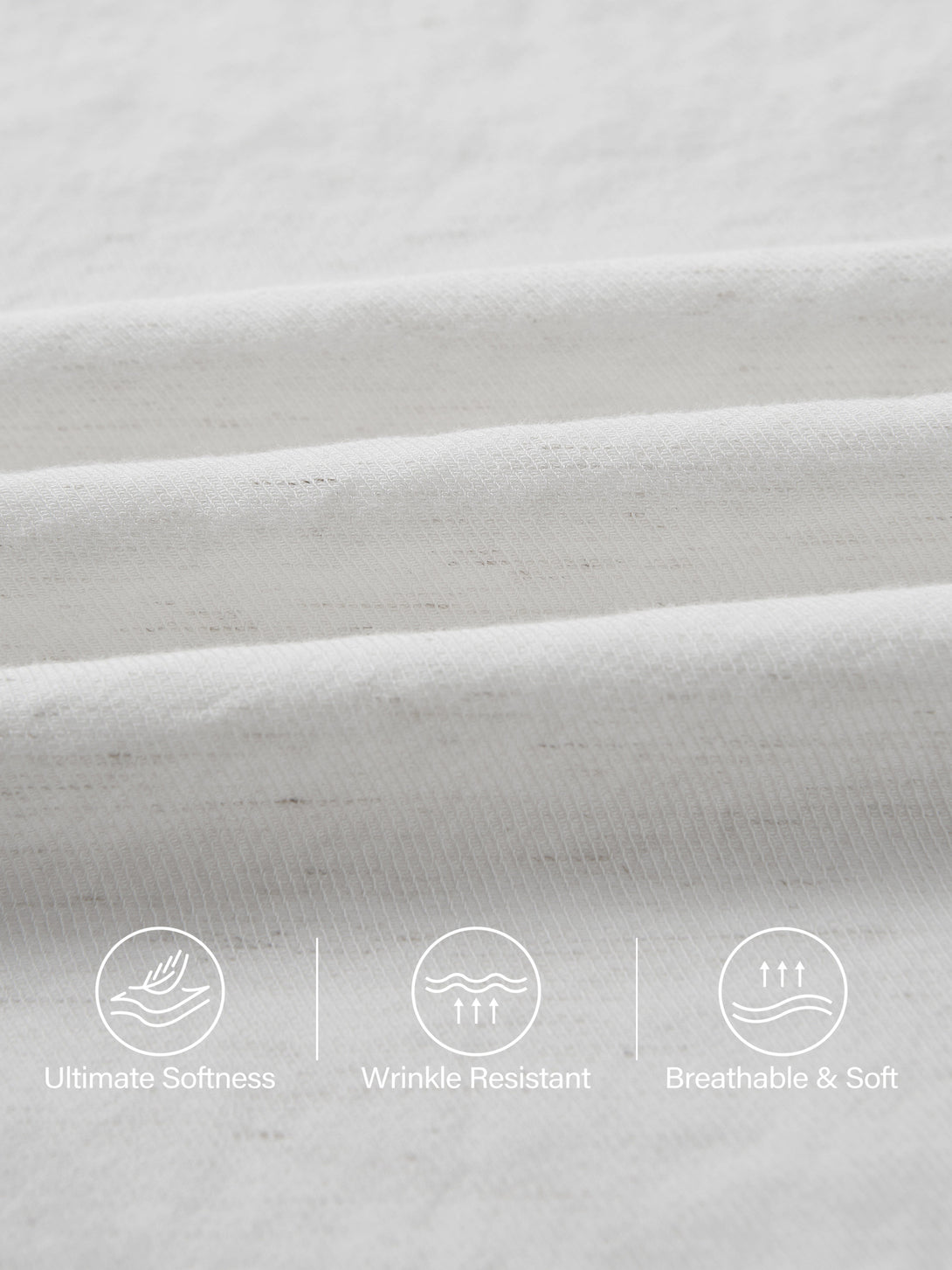 2Pcs Set Sandwashed Crewneck Short Sleeve Tee & Linen Mid Rise Wide Leg Pant with Pockets