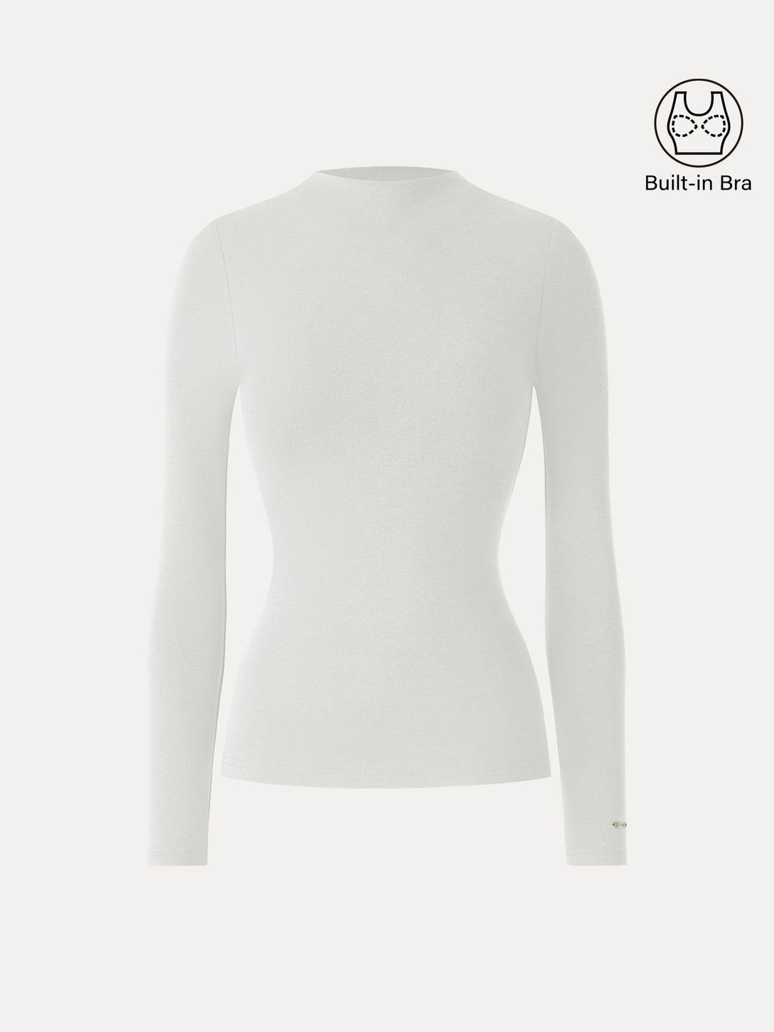 LiteWarm Mockneck Long Sleeve Brami Milk Cream XS