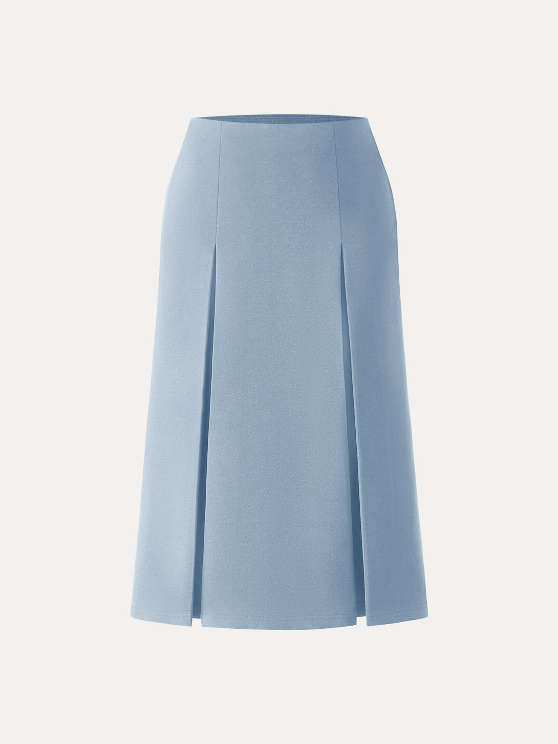 Mid Rise Pleated A-Line Pull-on Skirts with Pockets Arctic Blue XS