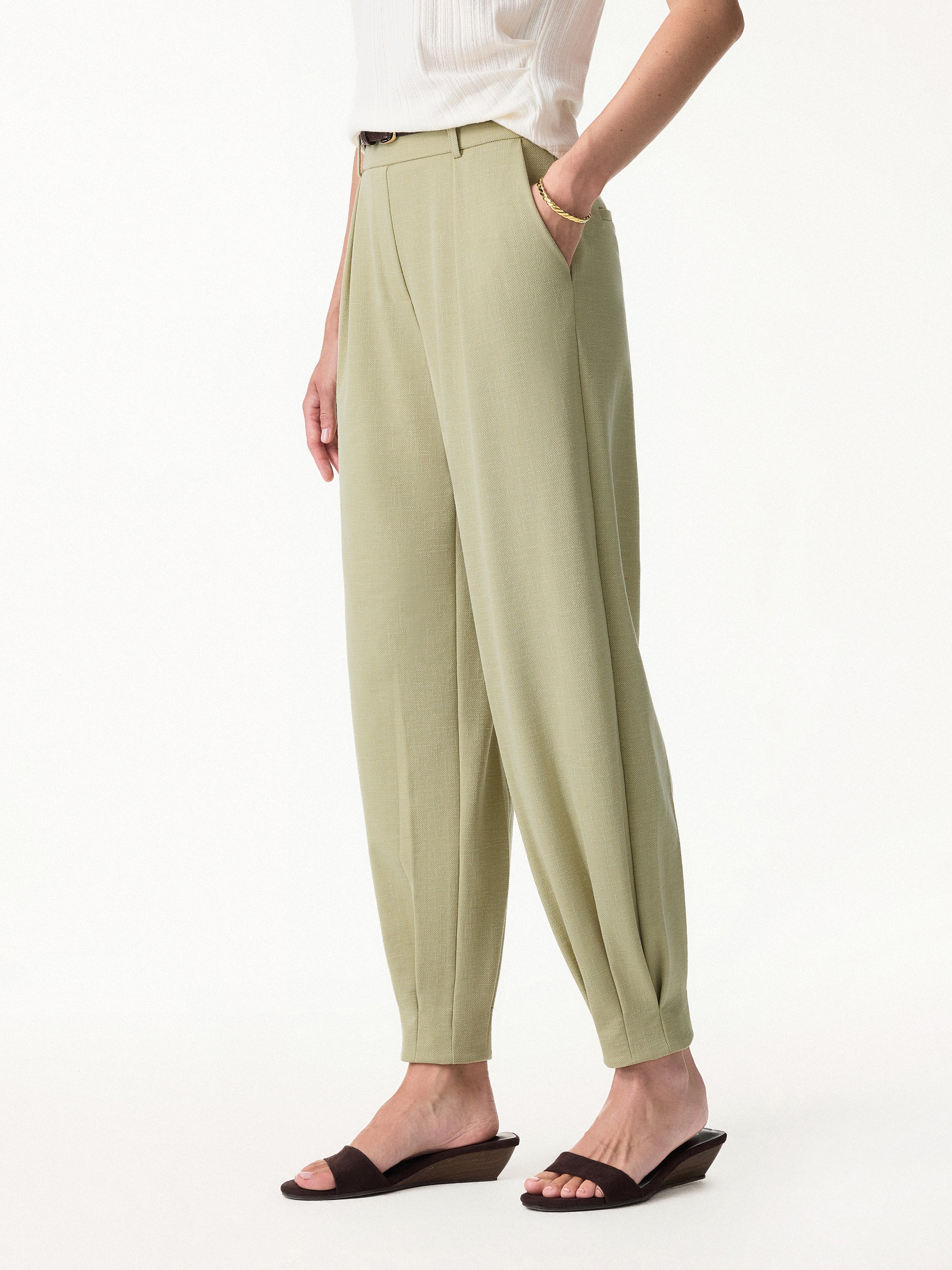 OGL Stretch Linen-Like Wrinkle-Reisistant Tapered Pants – OGLmove