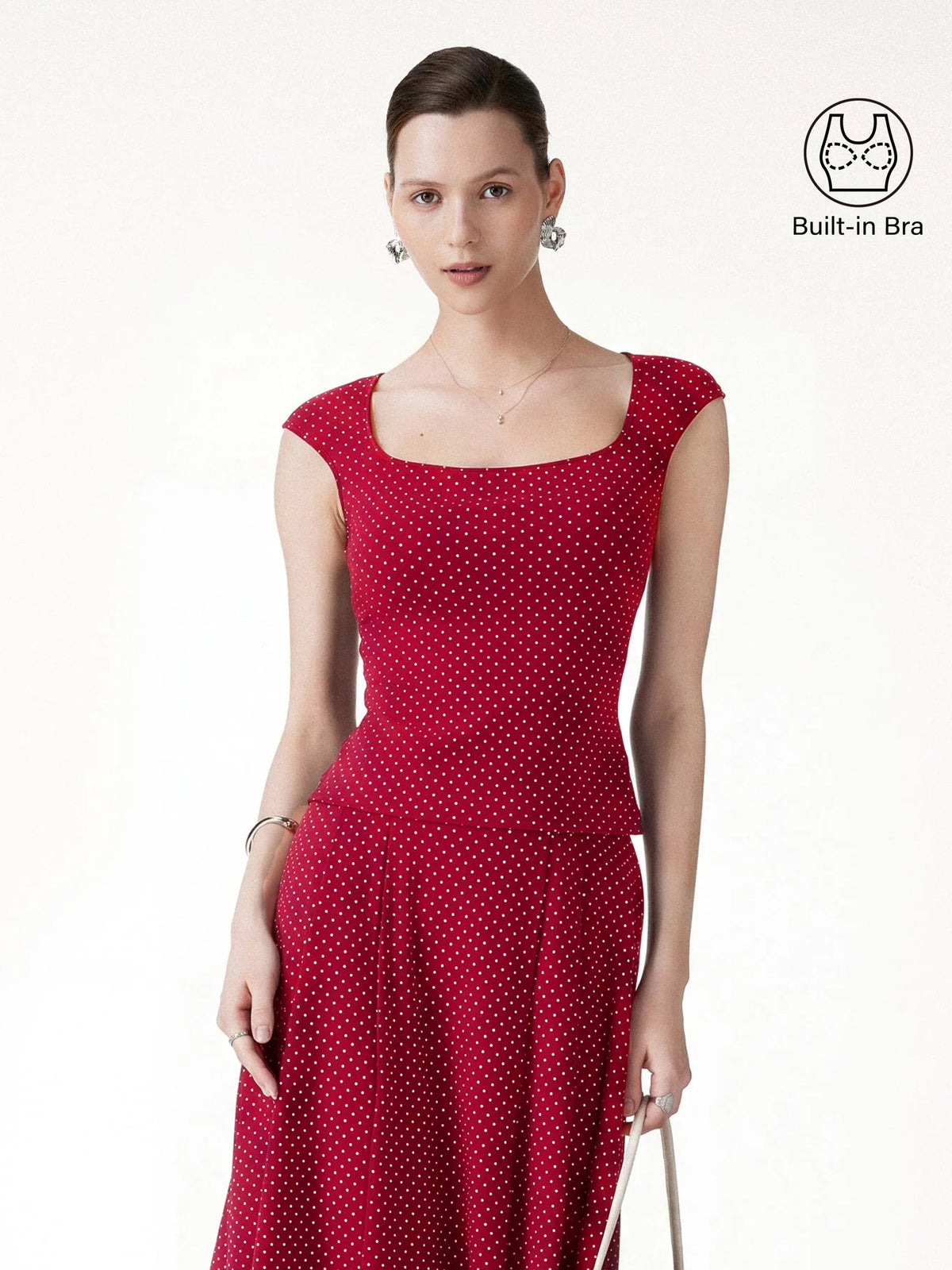 Polka Dots Square Neck Bra Top