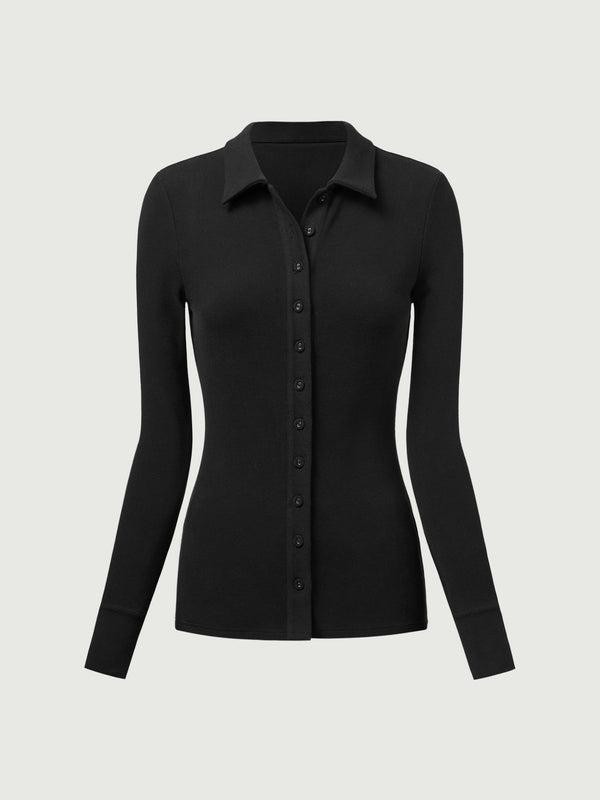 Anti-Bacteria Thermal Brushed Button-Down Shirt