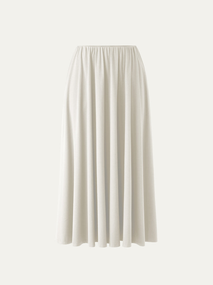 Umbrella Maxi Skirt with Pockets Milk Cream XS