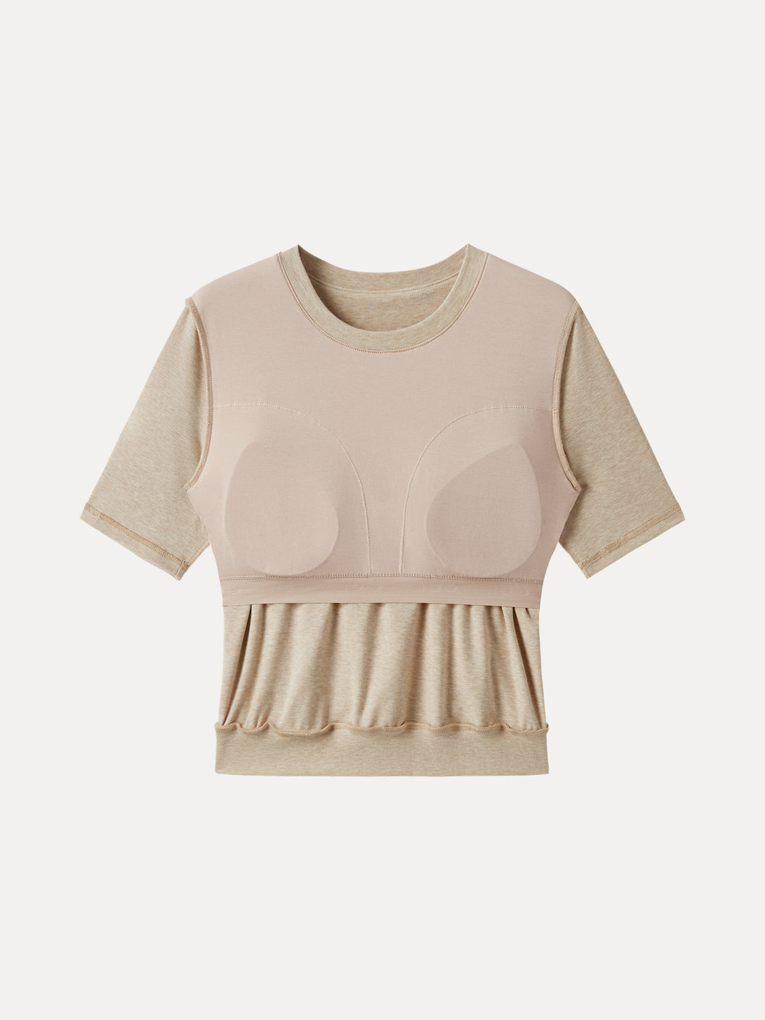 Lyocell Wool Crewneck Brami with Banded Hem