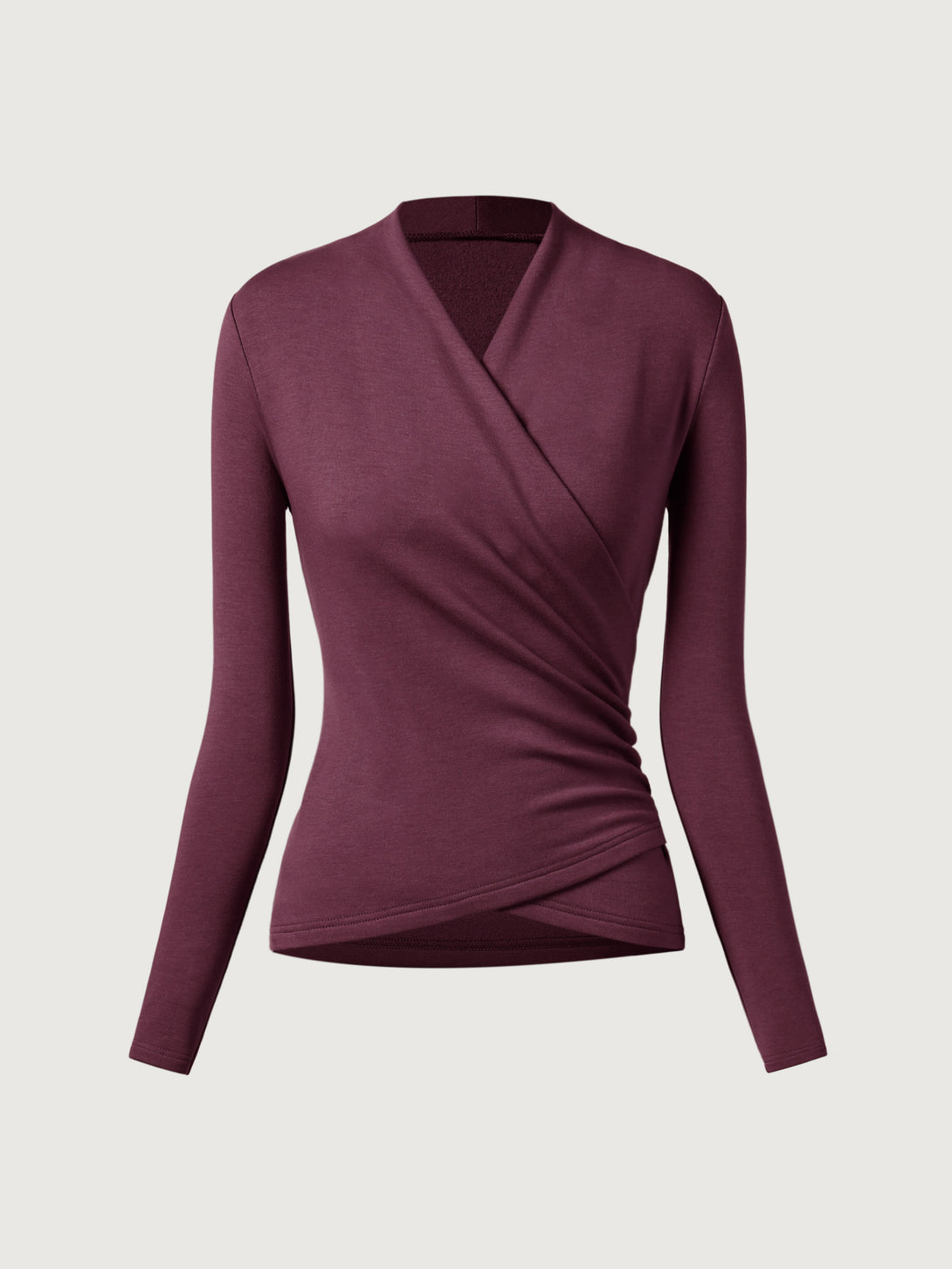 Thermal Surplice Long Sleeve Top Plum XS