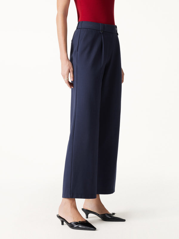OGLmove Ponte Low-Rise Straight Leg Ankled Pants with Pockets