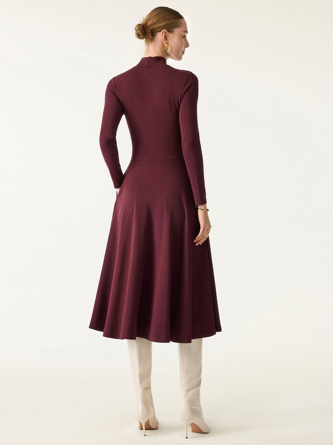 ProWarm Mockneck Midi Brami Dress with Pockets
