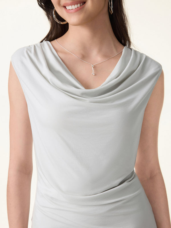 OGLmove UltraSoft Matte Smooth Cowl Neck Long Tank