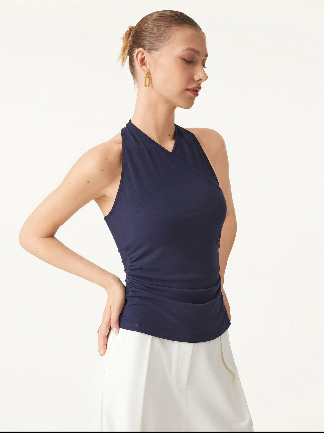 Ultrasoft Surplice Sleeveless Top