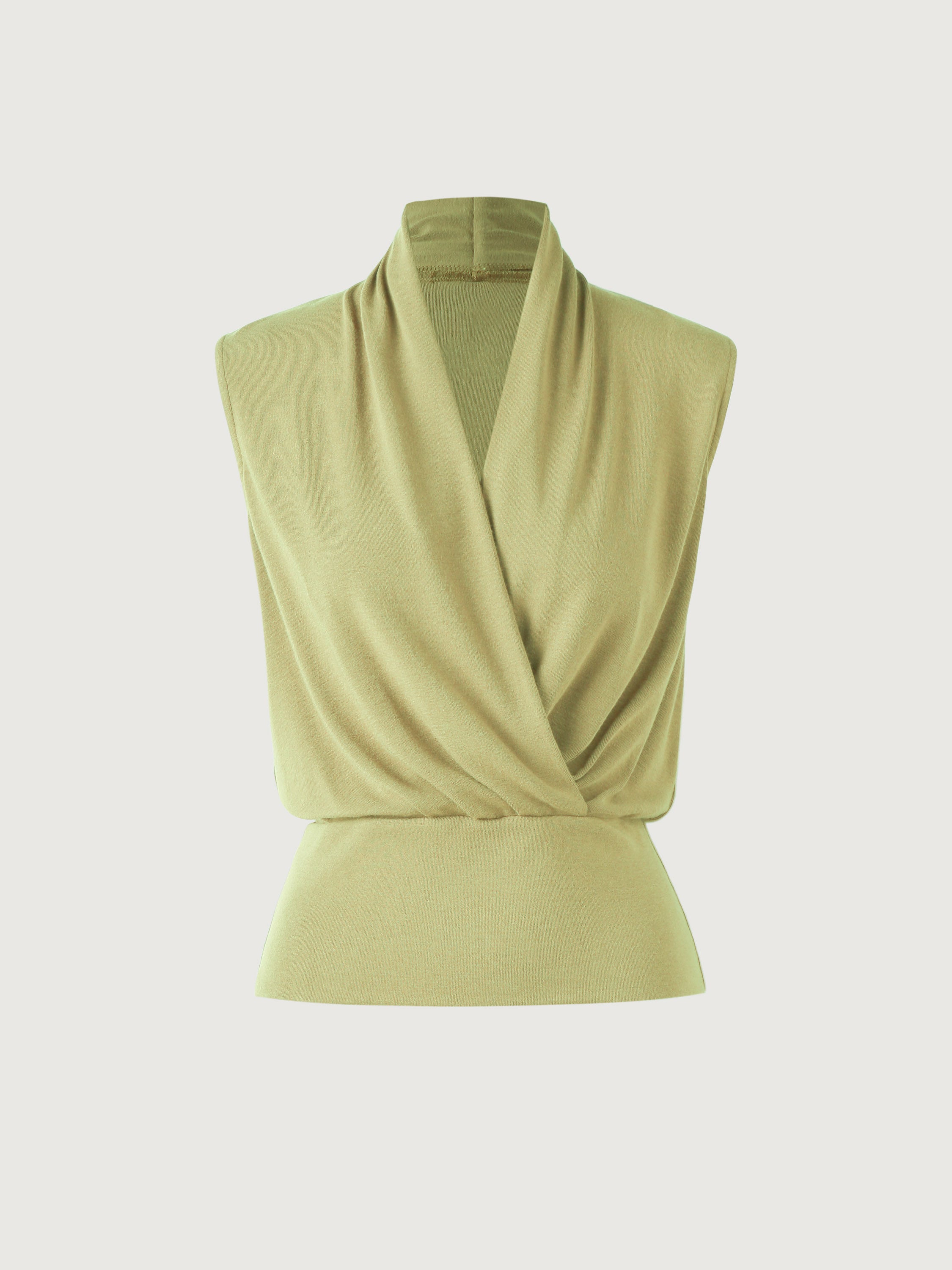 Eco-Mousse® Surplice Tuckable Tank - Raw Bamboo