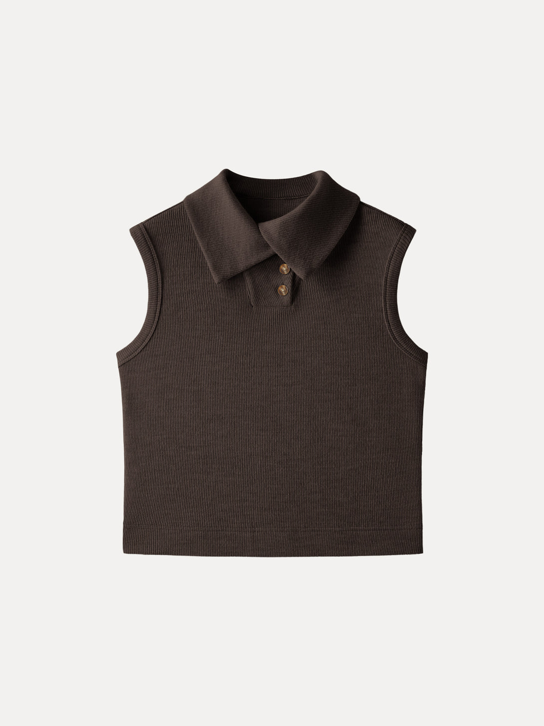 Cozy Warm Collared Sleeveless Vest Top