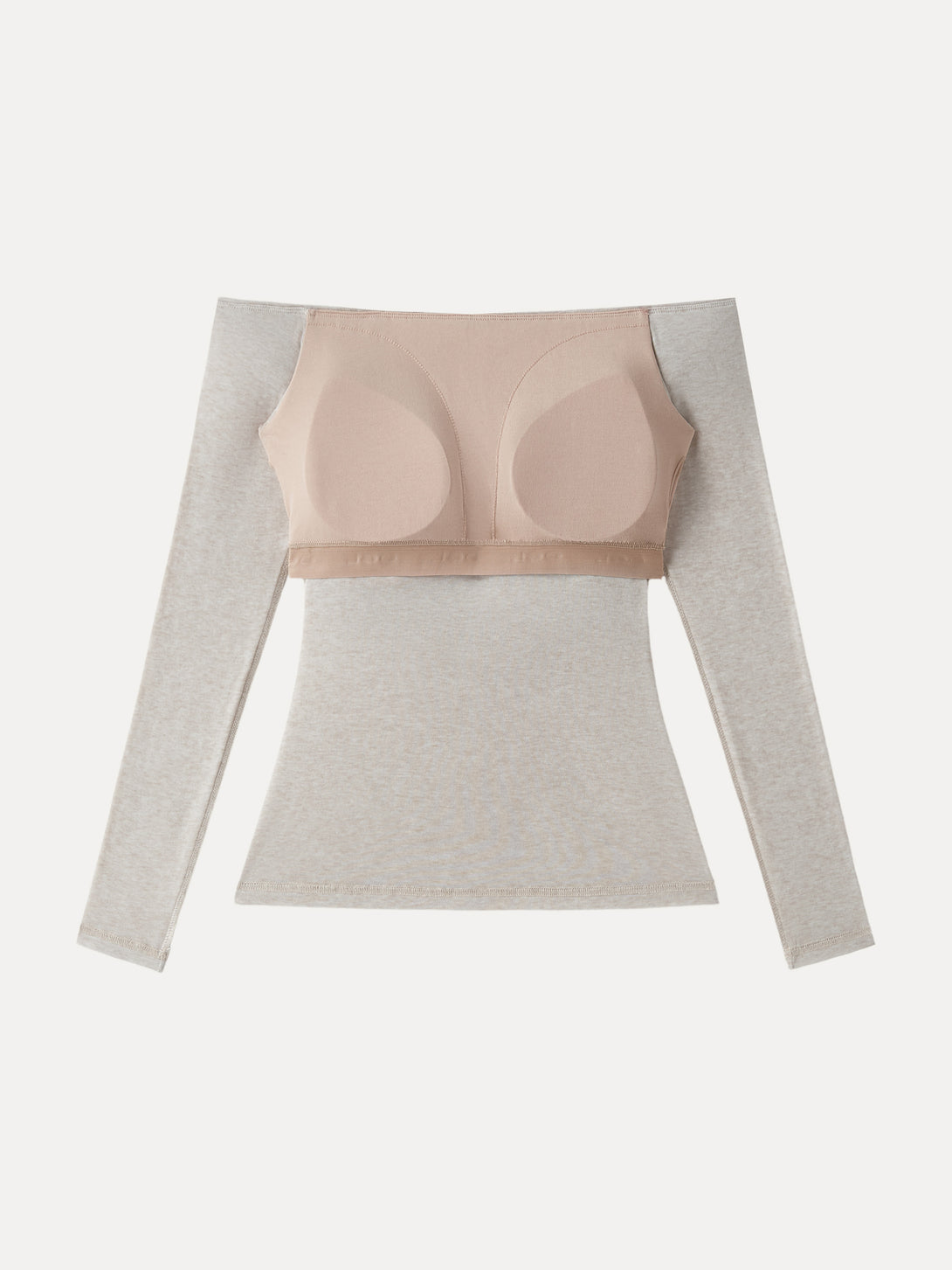 Lyocell Wool Ruched Off-Shoulder Brami Top