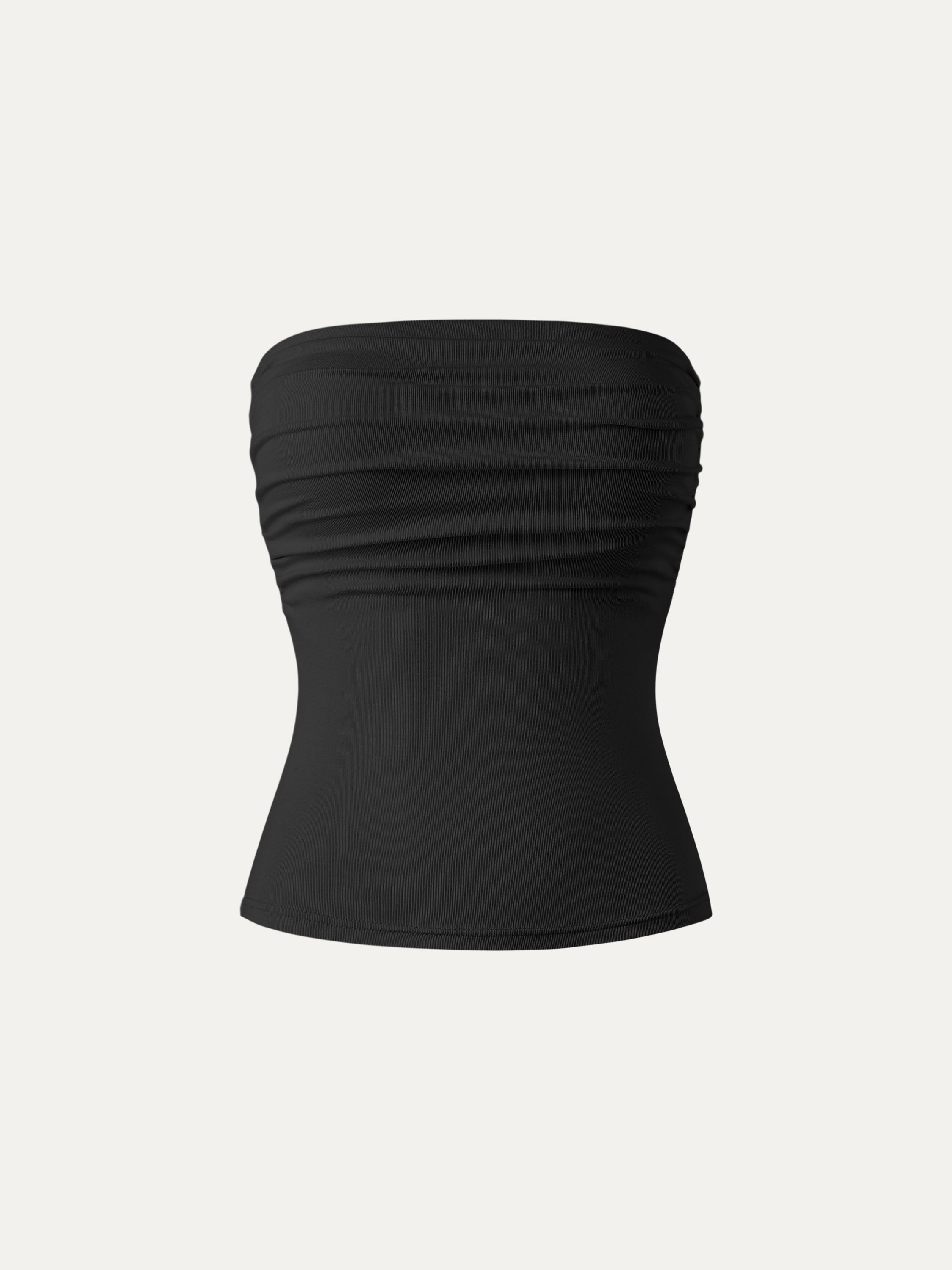 Eco-SkinKiss® Ruched Brami Tube Top - Black