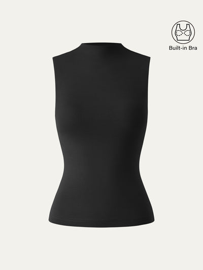 OGLmove Mockneck New Airy Bra Tank Black XS