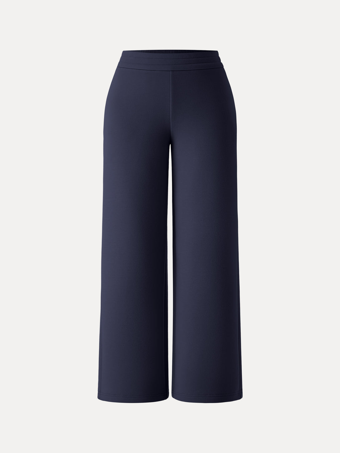 Cozy Warm High Rise Straight Leg Pull-on Pants with Pockets Petite Universe Navy