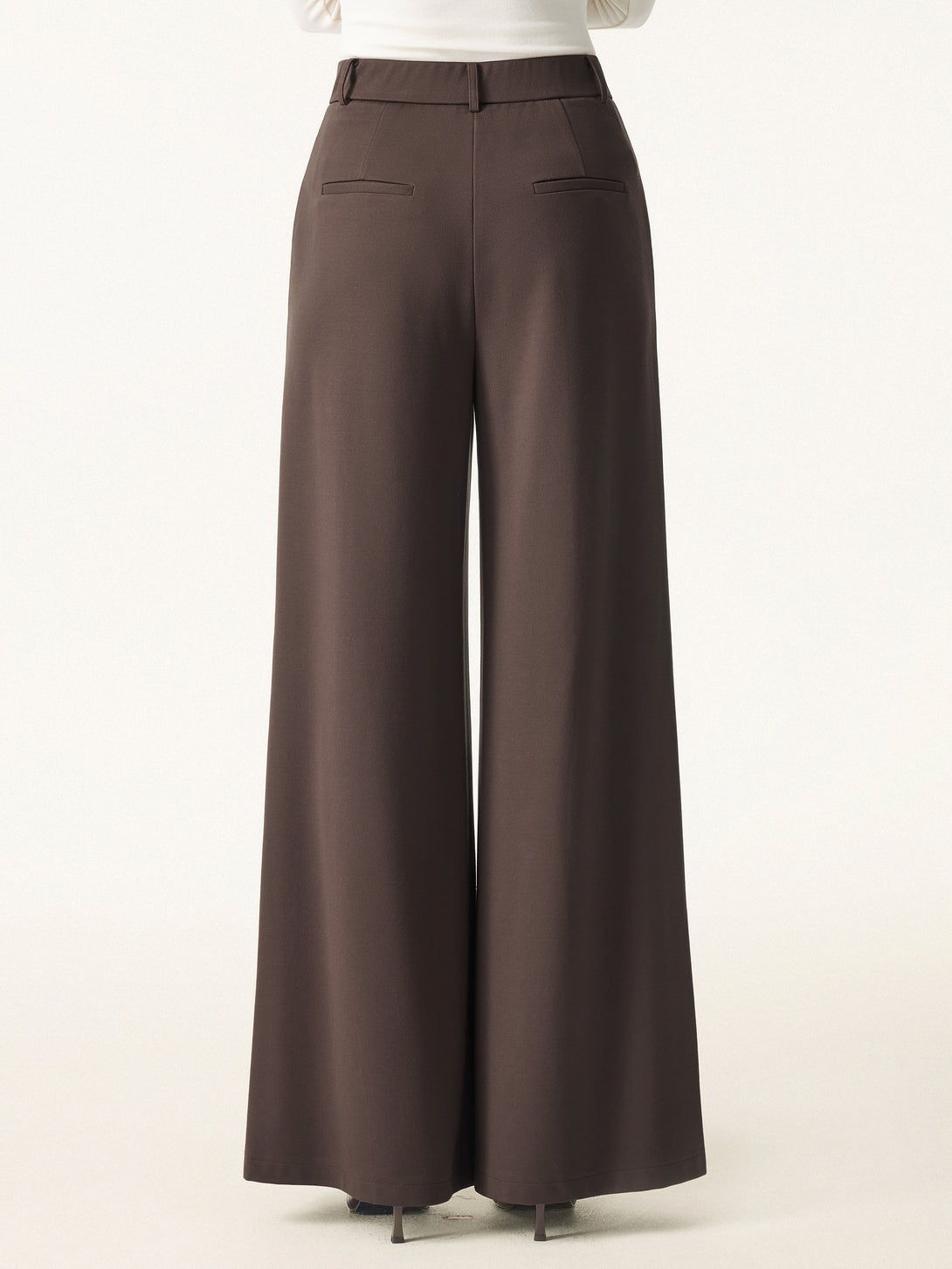 Everyday Mid Rise Wide Leg Trousers with Pockets