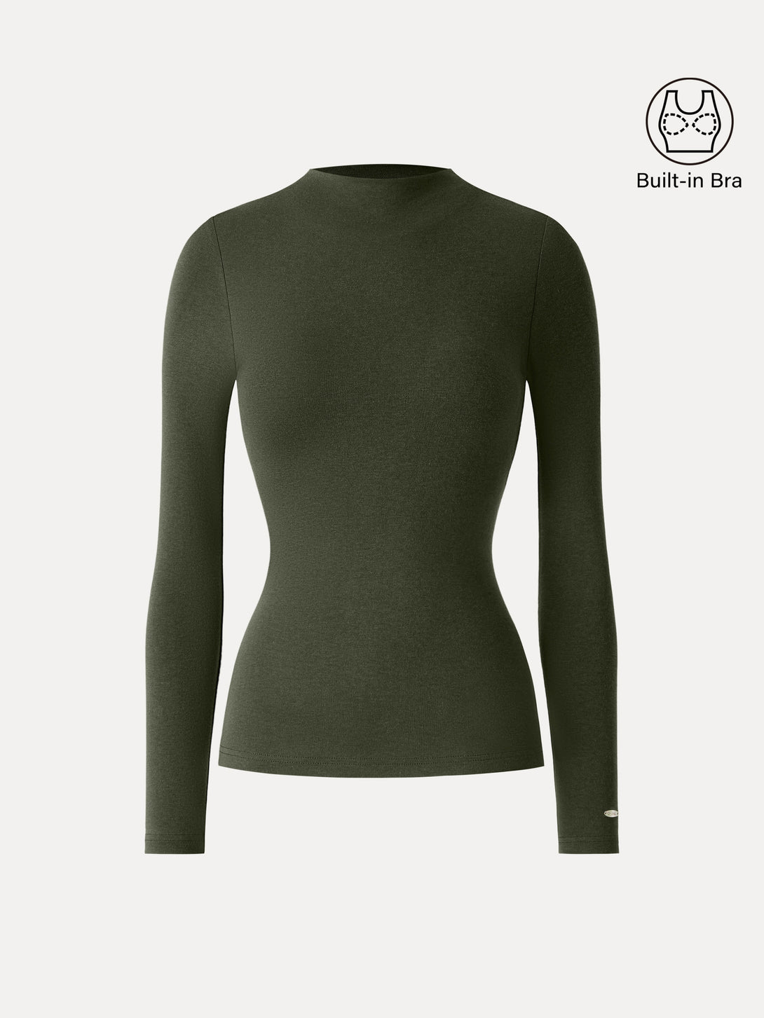 LiteWarm Mockneck Long Sleeve Brami Deep Olive XS