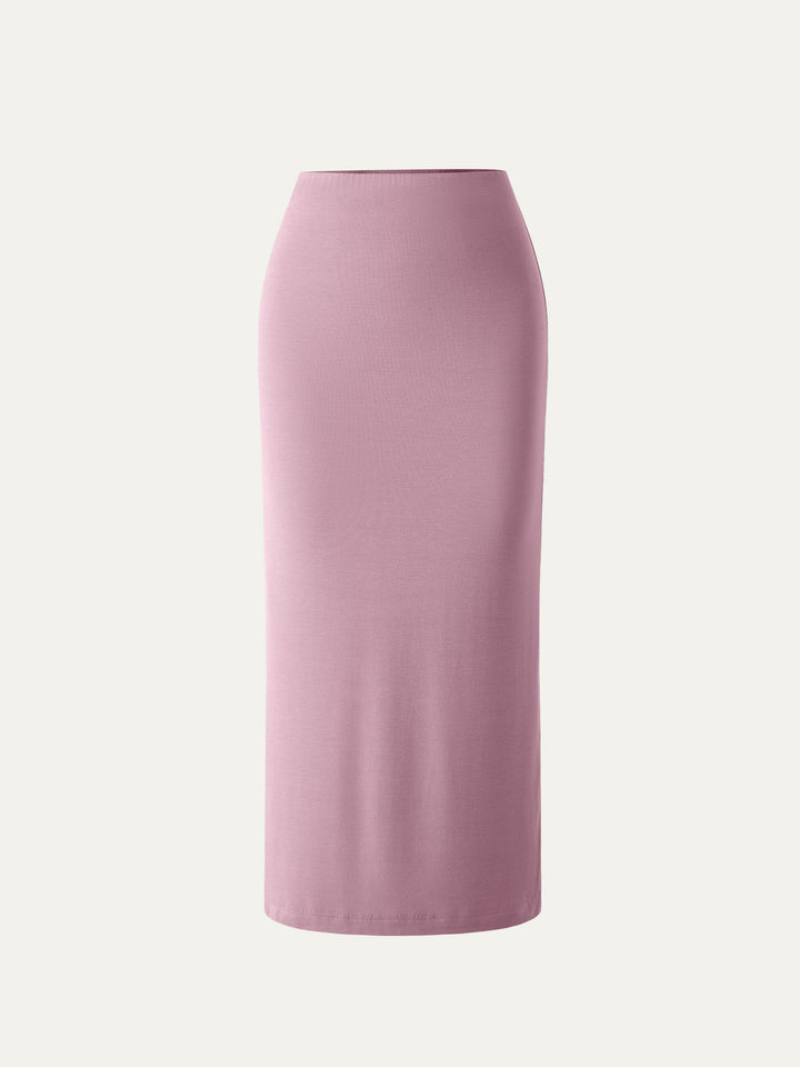 Effortless Column Maxi Skirt Rose Mauve XS