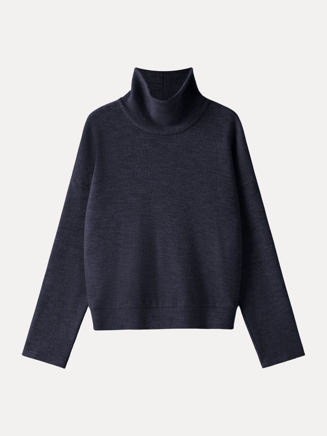 Turtleneck Relaxed Fit Long Sleeve Top Universe Navy XS