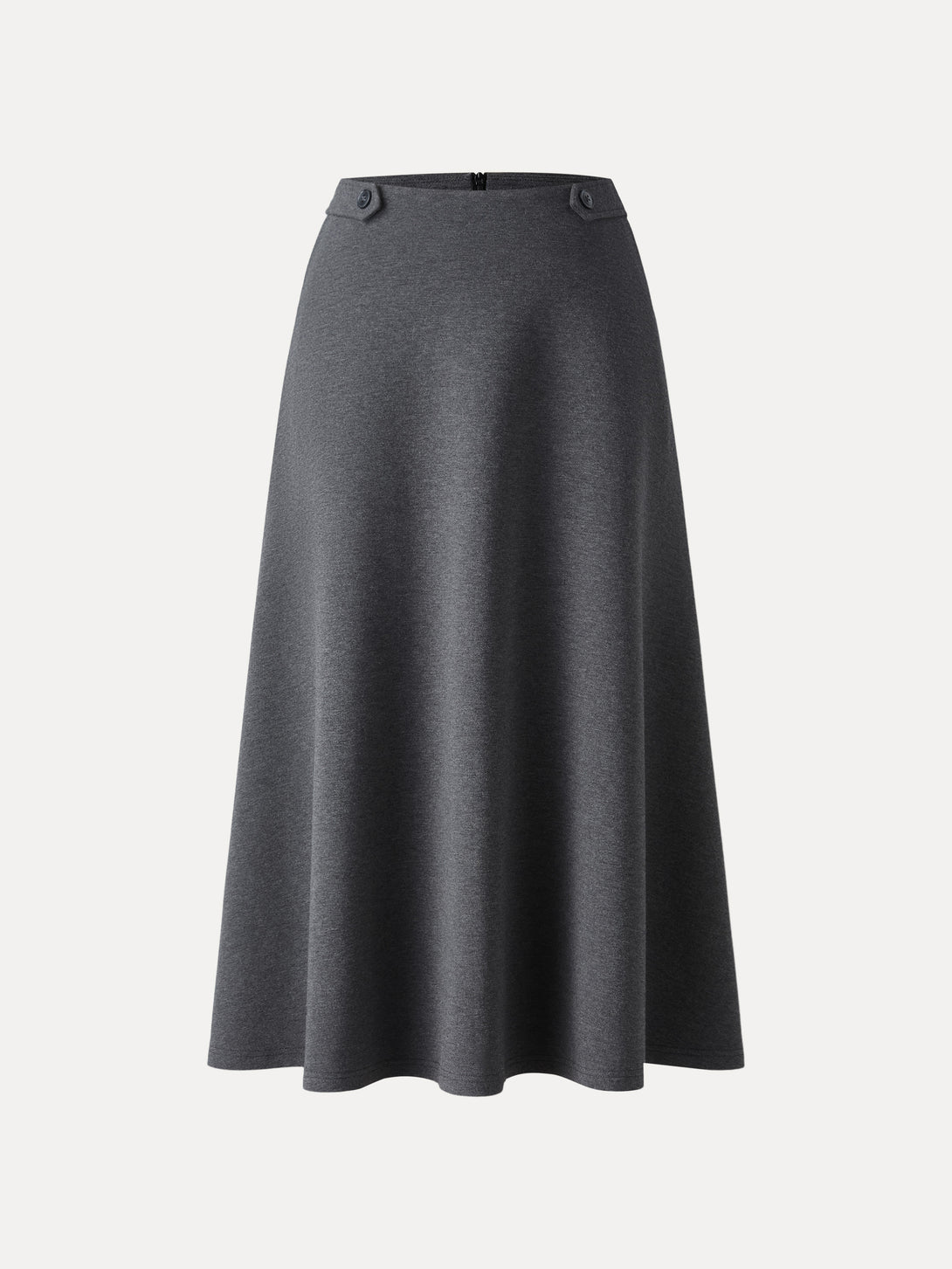 Cozy Warm Tailored Midi Circle Skirt with Pockets