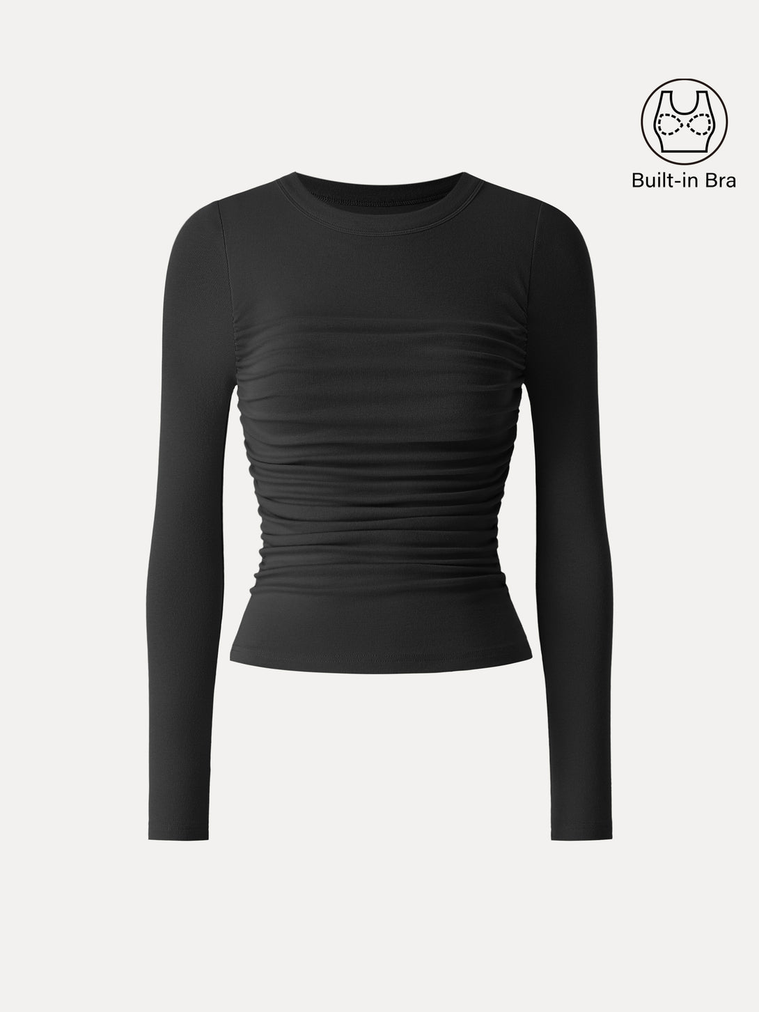 ProWarm Crewneck Ruched Brami Black XS